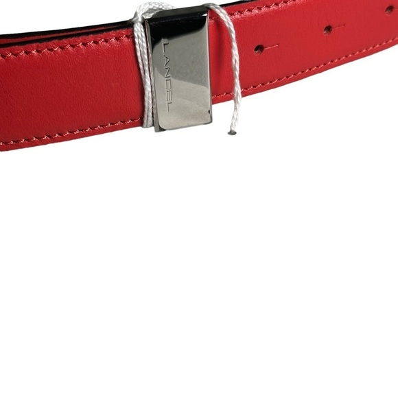 Lancel Cinnabar Red Leather Belt NWT